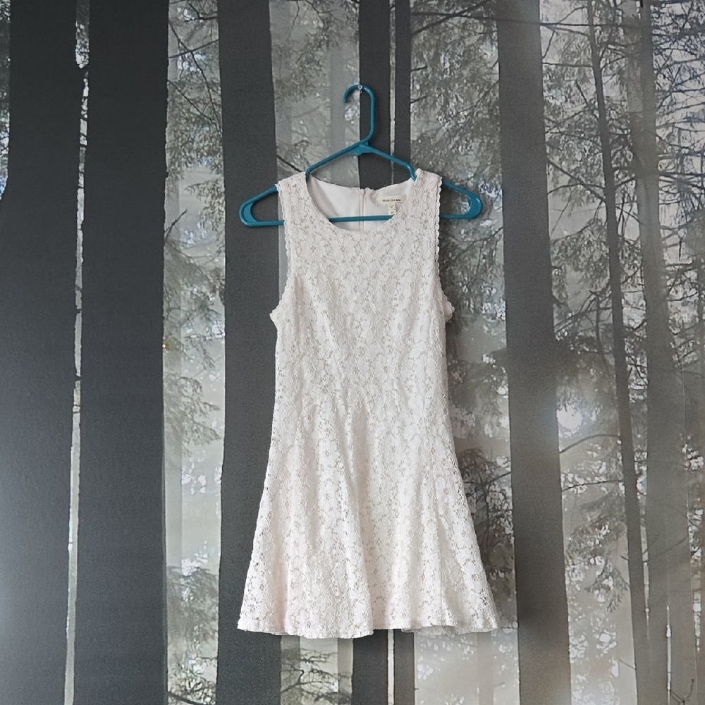 White Sleeveless Fit and Flare Sundress for Wedding Guest